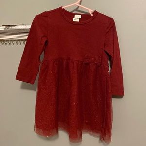 H&M burgundy kids dress size 12-18m